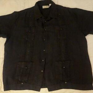Vintage Havana Men's Black Button Down Shirt